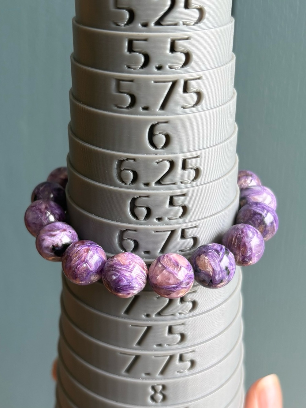 HQ Russian Charoite Crystal Bracelet 12mm - Picture 11 of 12